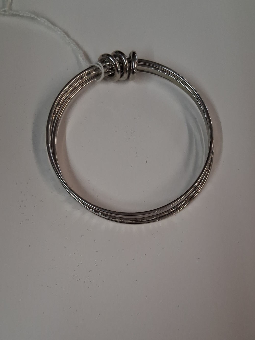 Silver Multi-Band Knot Bangle Bracelet - Women Jewelry